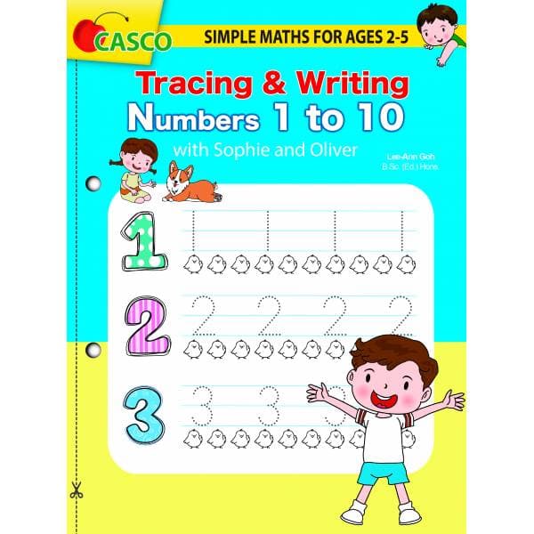 Simple Maths for Ages 2-5: Tracing & Writing Numbers 1 to 10