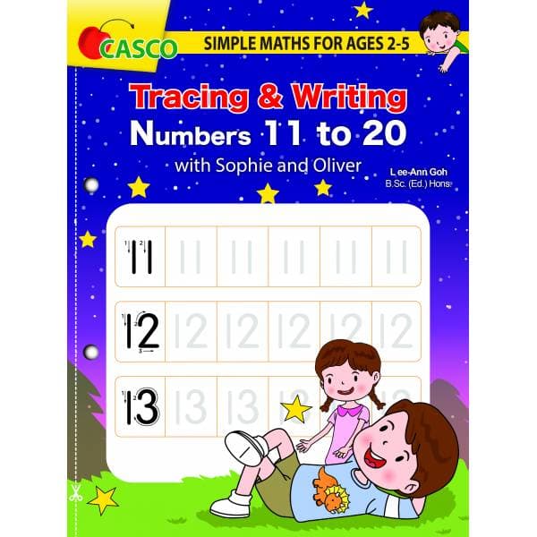 Simple Maths for Ages 2-5: Tracing & Writing Numbers 11 to 20