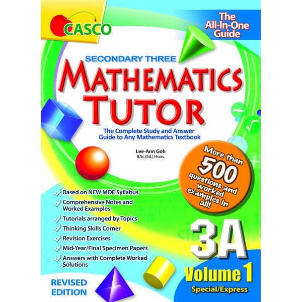Sec Mathematics Tutor 3A Volume 1